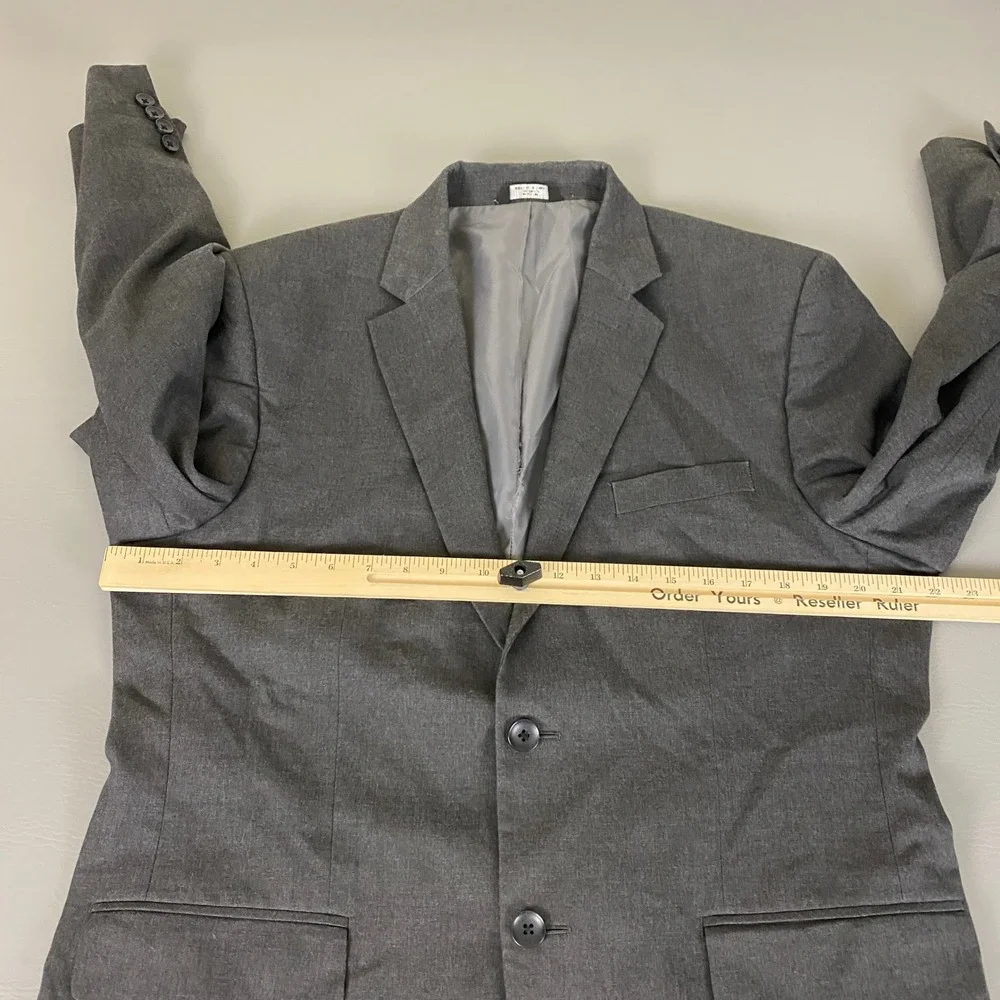 Haggar Suit Two Piece Mens 40x36W‎ Classic Fit Gray Jacket Pants Set Business